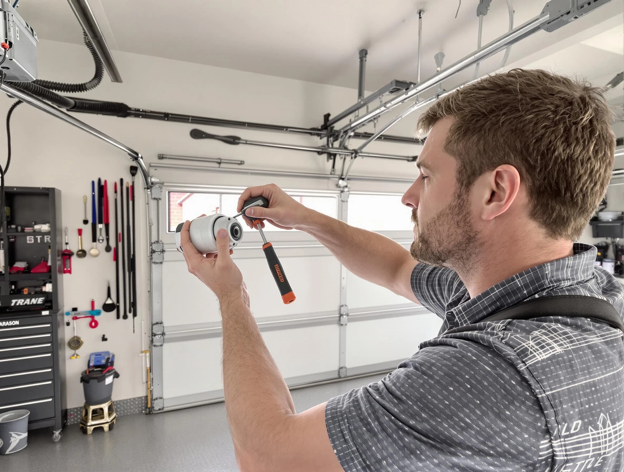 Garage door opener repair service by Locust Grove Garage Door Repair in Locust Grove