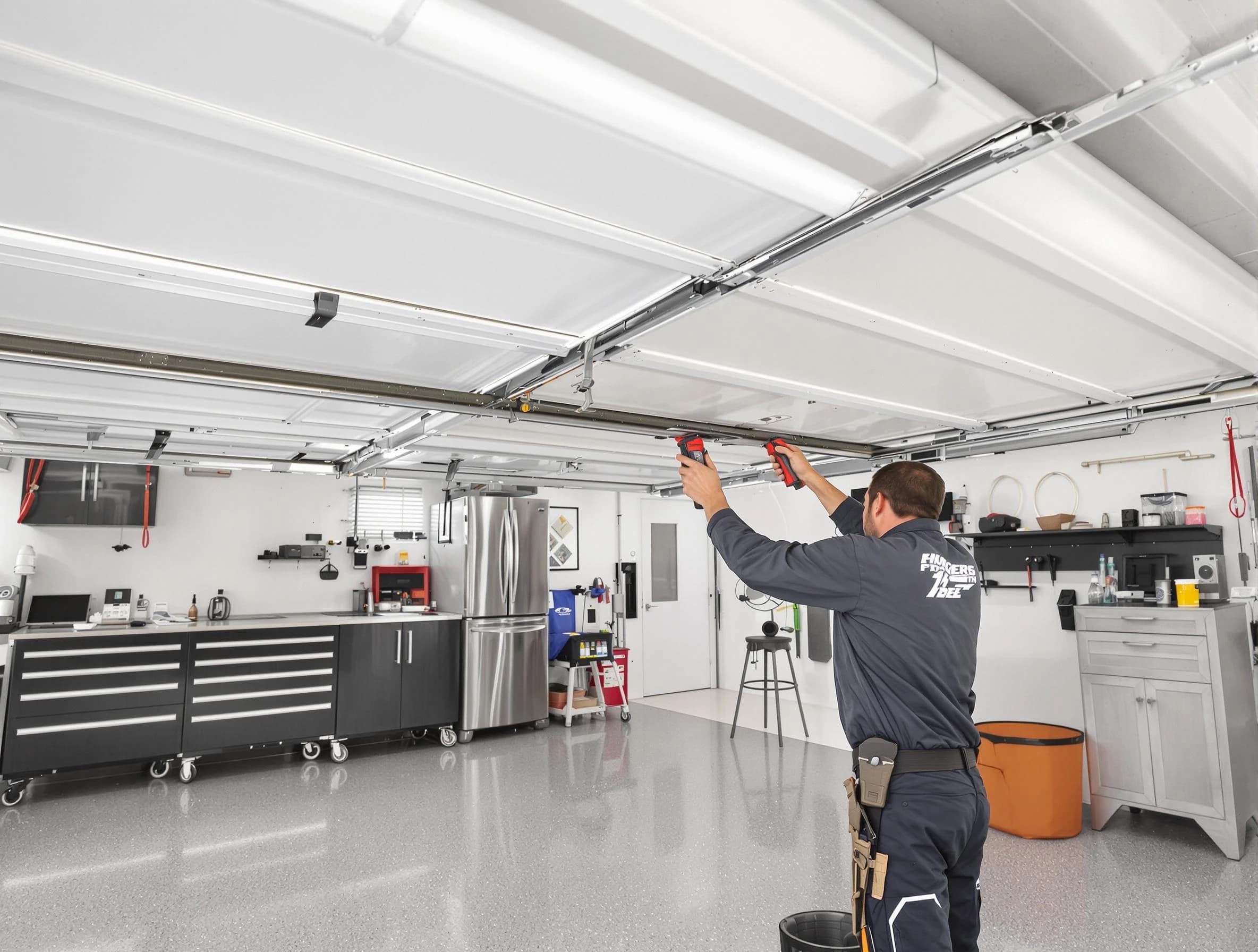 Overhead garage door repair service by Locust Grove Garage Door Repair in Locust Grove