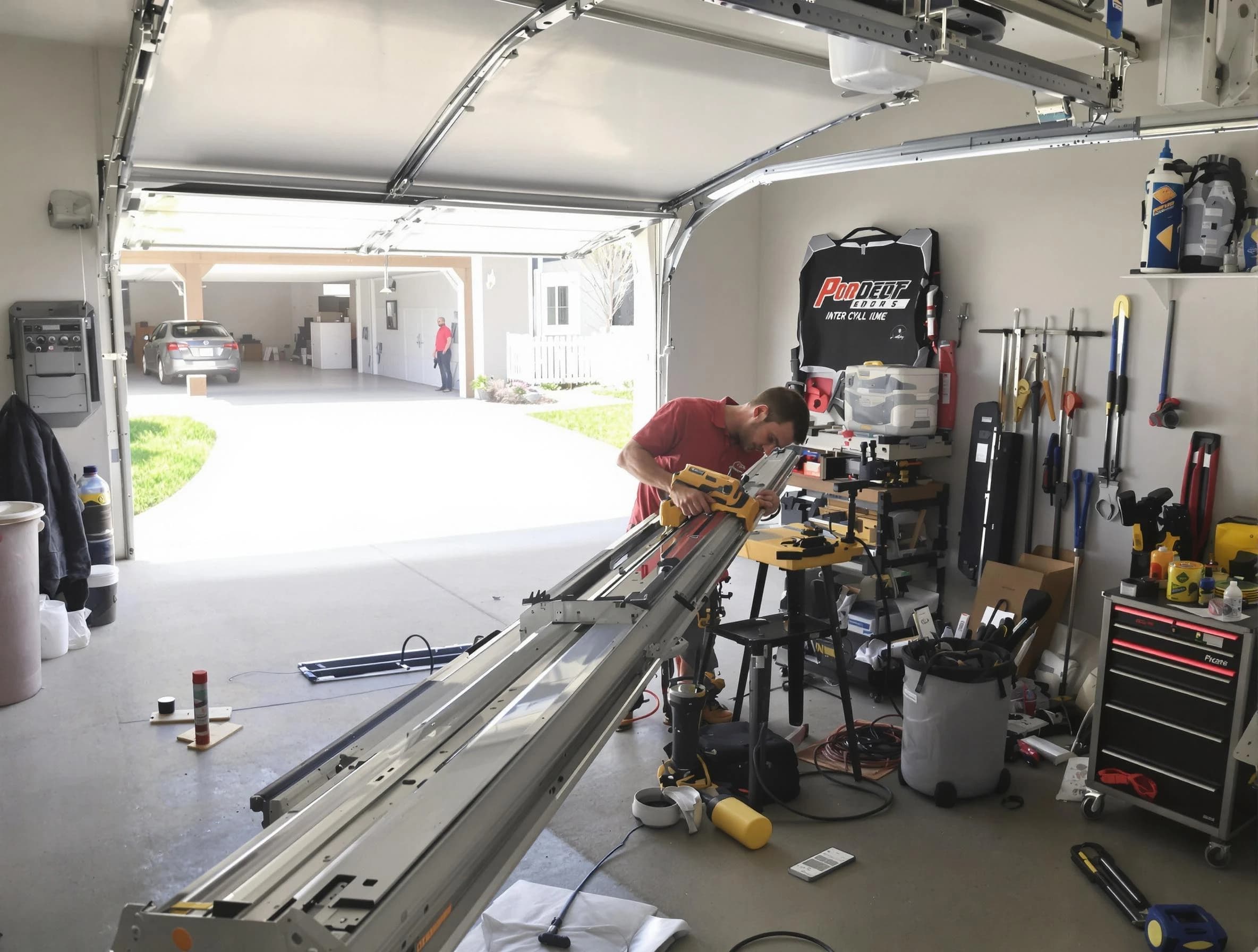 Locust Grove Garage Door Repair expert performing track repair in Locust Grove