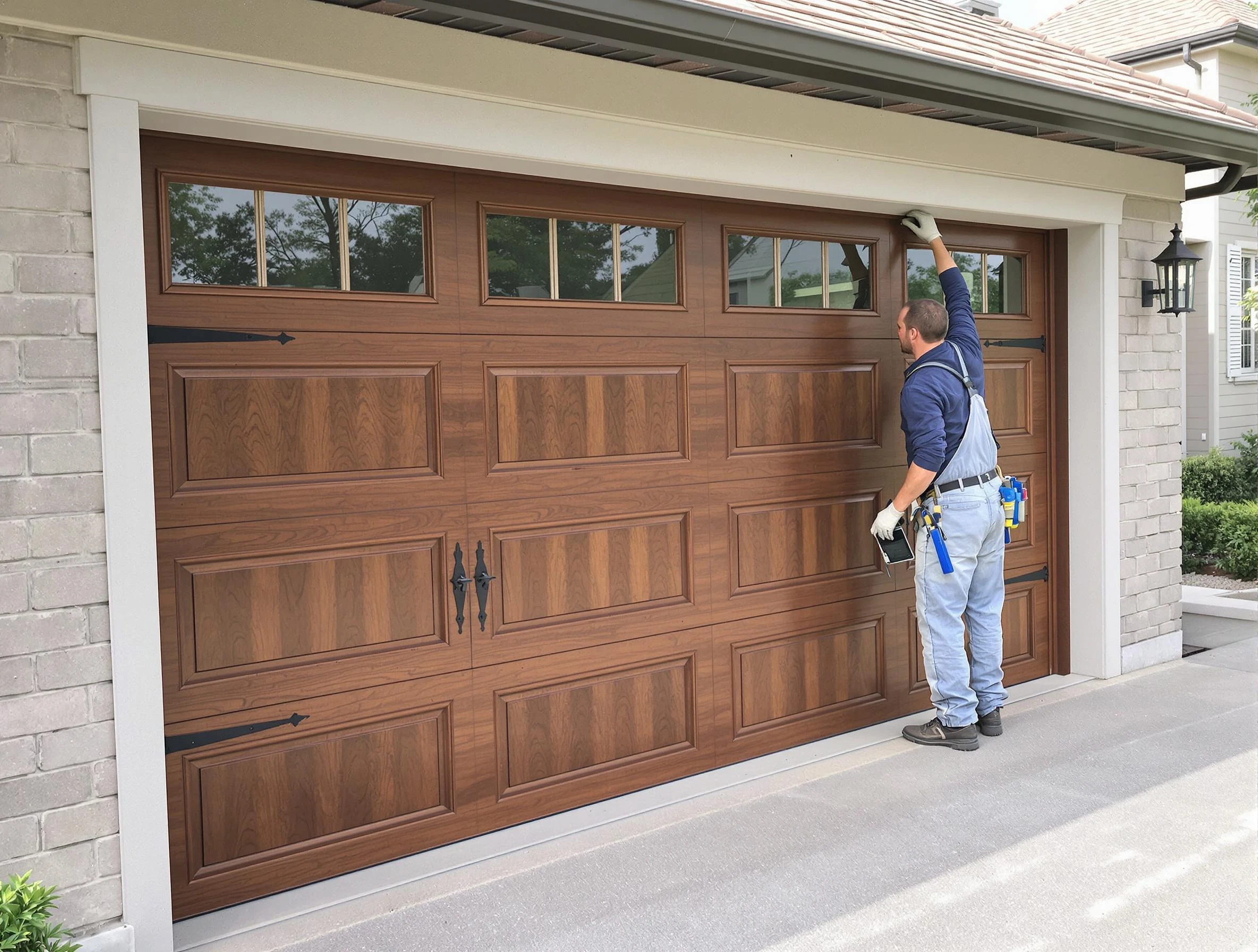 Custom garage door showcase by Locust Grove Garage Door Repair in Locust Grove